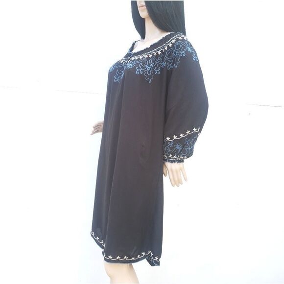 Lucky Brand Boho Embroidered Dress M - Picture 3 of 4